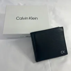 【美品】Calvin Klein カルバンクライン 二つ折り財布 ブラック 箱付きのサムネイル
