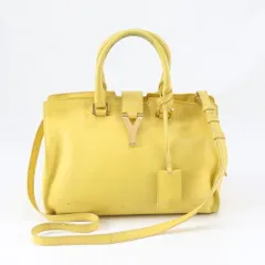 美品 YSL サンローラン パリ プチカバス Yライン レザー 2WAY ショルダーバッグ 斜め掛け ハンド トート レディース UTE EM16-2【中古】のサムネイル