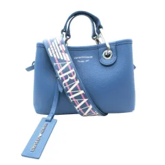 Emporio Armani エンポリオ・アルマーニ ショルダーバッグ 2WAY MyEA ショッパー スモール ハンドバッグ 鞄 カバン ロゴベルト ブルー レディース 【中古】のサムネイル