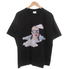 アクメドラビ acme de la vie ADLV Tシャツ 半袖 クルーネック 1 ベビーフェイススカイダイビング プリント 黒 ブラック /GV