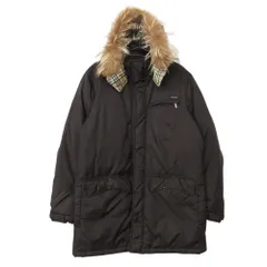 BURBERRY BLACK LABEL バーバリーブラックレーベル コート シルバーフォックスファー ノバチェック柄裏地 ダウン ロゴ刺繍 ブラウン 【M】 メンズ 【中古】のサムネイル