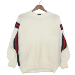 GUCCI グッチ ニット シェリーライン ロゴ入り セーター プルオーバートップス 長袖 ホワイト メンズ レディース 【中古】のサムネイル