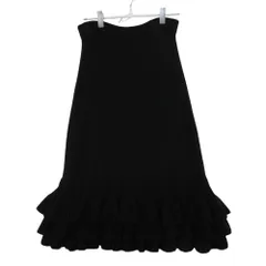 CHANEL シャネル スカート ニットフリル ティアードスカート ひざ下丈 カシミア ブラック 38【M】 レディース 【中古】のサムネイル