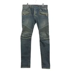 BALMAIN バルマン デニムパンツ バイカージーンズ ボトムス テーパード スキニー ブルー 30【M】 メンズ 【中古】のサムネイル