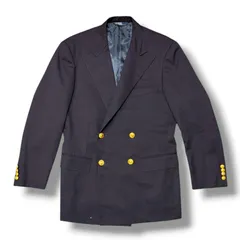POLO RALPH LAUREN double breasted peaked jacket ダブルブレストピークドテーラードジャケット ポロ・ラルフローレン 022-5-BZ-RL ネイビー 46 （20805M）のサムネイル