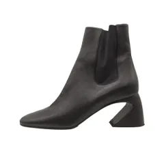 美品 JIL SANDER ジルサンダー サイドゴア ブーツ アンクル ナッパ レザー ラムスキン JS34120A イタリア製 靴 ブラック 24.5cm レディース 【中古】のサムネイル