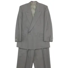 YVES SAINT LAURENT イヴ・サンローラン スーツ 90's ヴィンテージ セットアップ ストライプ柄 ダブルブレスト 2タックパンツ A5 メンズ 【中古】のサムネイル