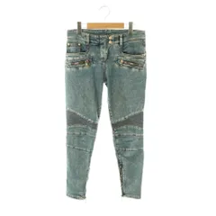バルマン BALMAIN デニムパンツ ジーンズ バイカー USED加工 36 ブルー /DF ■GY18のサムネイル