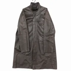 ARMANI COLLEZIONI アルマーニコレッツォーニ コート ラムレザー ジップアップ スタンドカラー コート ロング丈 ブラウン 50【L】 メンズ 【中古】のサムネイル