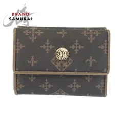 超美品 russet ラシット グレー ベージュ シルバー金具 ナイロン/レザー 折り財布 コンパクトウォレット レディース 601517【中古】のサムネイル