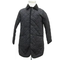 トラディショナルウェザーウェア Traditional Weatherwear キルティングジャケット ステンカラー 36 S 黒 ブラック ミドル丈 /YS24 ■GY58のサムネイル