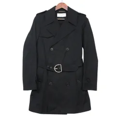 SAINT LAURENT PARIS サンローランパリ トレンチコート コットン ギャバジン アウター ブラック 44【S】 メンズ 【中古】のサムネイル