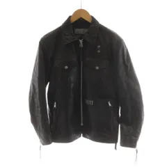 ネイバーフッド NEIGHBORHOOD レザージャケット 革ジャン ジップアップ S 黒 ブラック TSNH-JK-M01 /AN71のサムネイル