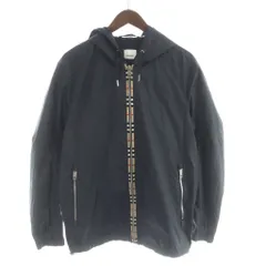 バーバリー ロンドン BURBERRY LONDON 22SS ナイロン ジャケット パーカー フーディ ノバチェック 切替 ジップアップ  44 L 黒 ブラック 8016318 /MW ■GY99のサムネイル