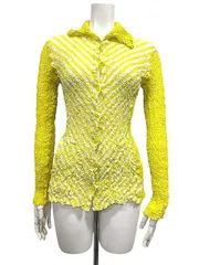 【中古】me ISSEY MIYAKE ミー イッセイミヤケ  トップス カーディガン イエロー レディース＿S25＿セルモアから出品＿s-0301-r25のサムネイル