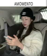 AMOMENTO ミックス ブークレ クロップド ニットのサムネイル