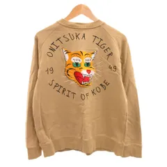 オニツカタイガー Onitsuka Tiger SPIRIT OF KOBE SWEAT TOP トレーナー スウェット 長袖 バック刺繍 裏毛 S ベージュ 2183B182 /JSのサムネイル