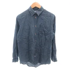 アクネ Acne 美品 シャツ 34 紺 ネイビー 長袖 エイジング加工 /SJ ■ECA003のサムネイル