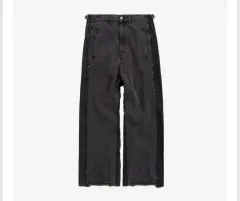 (3) POLYTERU HANK SIDE REVEAL BUILD DENIM PANTS BLACK PURPLEのサムネイル