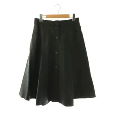プラダ PRADA フロントボタンフレアスカート ミモレ ロング 38S 黒 /NR ■OSのサムネイル