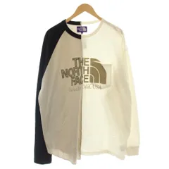 ノースフェイス パープルレーベル THE NORTH FACE PURPLE LABEL ナナミカ ロンT High Bulky Jersey L/S Logo Tee 長袖 Tシャツ XL ベージュ 白 NT3205N /☆Gのサムネイル