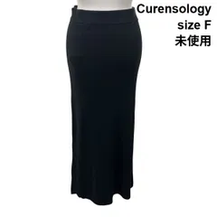 ◆ カレンソロジー Curensology スカート ロング丈 ウエスト総ゴム マーメイド風 Iライン 黒 綿 サイズフリー S 7号 レディース S6I661のサムネイル