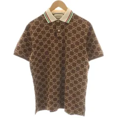 グッチ GUCCI GG柄 ポロシャツ 半袖 刺繍 S 茶 ブラウン 598956 XJB0U /ANのサムネイル