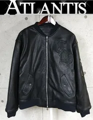 CHROME HEARTS 新宿店 クロムハーツ ON TARGET CHロゴパッチ ダブルジップ レザー ボンバージャケット メンズ SV925 size:L 黒 31591のサムネイル