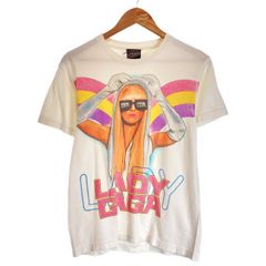 【中古】　SHOOT　レディーガガ　アーティストT　Tシャツ　半袖　トップス　クルーネック　プリント　USA製　古着　/1950