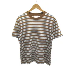 ルミノア Leminor Tシャツ カットソー 2 茶 ブラウン 青 ブルー 紺 ネイビー ボーダー柄 クルーネック 半袖 トップス /YU ■GY78のサムネイル
