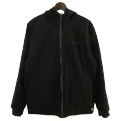 ジムフレックス Gymphlex リバーシブル ジャケット ブルゾン フード ジップアップ ボア ナイロン 黒 ブラック 紺色 ネイビー Lのサムネイル