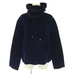エンポリオアルマーニ EMPORIO ARMANI 23年製 ジャケット ニット ジャガード ブルゾン タートルネック 42 ネイビー /CX ■OS のサムネイル