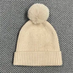 帽子 ZARA ポンポン ニット ビーニーのサムネイル