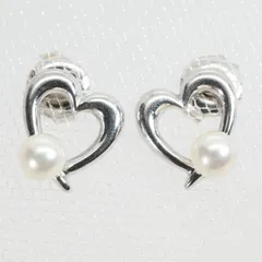 ミキモト ハート K18WG パール ピアス MIKIMOTO◎ /24-4562 - メルカリ