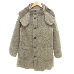 エポカ EPOCA 美品 ダウンコート ウール L 灰色 グレー フード付き ブークレ調 ミドル丈 /SJ ■GY60のサムネイル