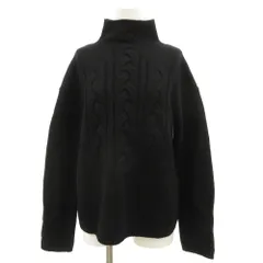 Sマックスマーラ 'S Max Mara ケーブルニット セーター ウール カシミヤ混 ハイネック 長袖 S 黒 ブラック /JS ■GY19のサムネイル