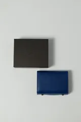 m+ millefoglie II P25 エムピウ ミッレフォッリエ 折り財布 ブルー チョコのサムネイル