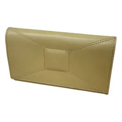 LANVIN ランバン 二つ折り財布 ミニサイフ レザー ライトイエロー ベージュ レディースのサムネイル