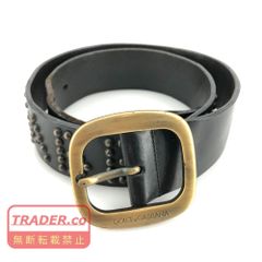 05w22813 Dolce & Gabbana Leather Belt, Black, Men's Belt [Used]