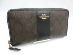 ◎COACH コーチ 長財布 シグネチャー F54630 ブラウン系ラウンドファスナー 中古 長期個人保管品のサムネイル