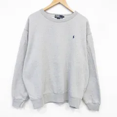 XL/古着 ラルフローレン 長袖 ブランド スウェット メンズ 90年代 90s ワンポイントロゴ 大きいサイズ クルーネック グレー 霜降り 26jul30のサムネイル