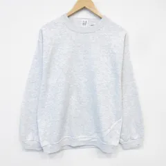 M/古着 ギャップ GAP 長袖 スウェット メンズ 90年代 90s 無地 クルーネック USA製 グレー 霜降り 26jul30のサムネイル