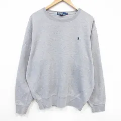XL/古着 ラルフローレン 長袖 ブランド スウェット メンズ 90年代 90s ワンポイントロゴ クルーネック グレー 霜降り【spe】 26jul30のサムネイル