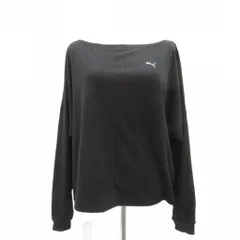 プーマ PUMA カットソー L 黒 ブラック リブ編み ボートネック 長袖 /HO53 ■GY01のサムネイル