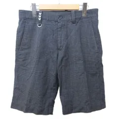 ユニフォームエクスペリメント uniform experiment ショートパンツ ハーフパンツ グレンチェック ウール混 ラミー混 2 約M 灰 グレー IBO87 0113のサムネイル