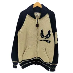 バッドボーイ BADBOY 90-00S ロゴ刻印 レザーパッチ カウチンニット メンズ JPN：L のサムネイル