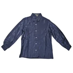 GUCCI グッチ GG 総柄 ヴィンテージ シルク シャツ 42 ネイビー K2607-k145YPのサムネイル