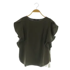 エムズセレクト m’s select フリル カットソー 半袖 ストレッチ 34 ブラウン /MY ■OSのサムネイル