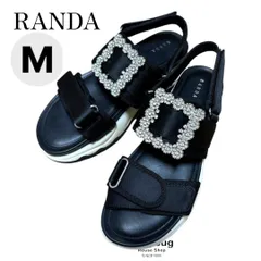 RANDA　ビジューバックル　厚底スポーツサンダル　黒　ブラック　23　定価15000円のサムネイル