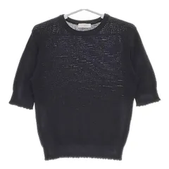 La TOTALITE 半袖 コットン プルオーバー ニット ブラック レディース ラトータリテ【中古】5-0507S∞のサムネイル